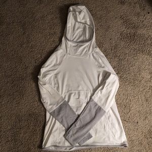 White athletic hoodie